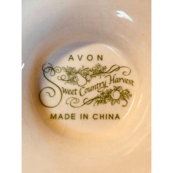 Set of 4 Fruit Harvest Pedestal Mugs – Cottagecore Hexagon Footed Cups, Sweet Co - Picture 8 of 8